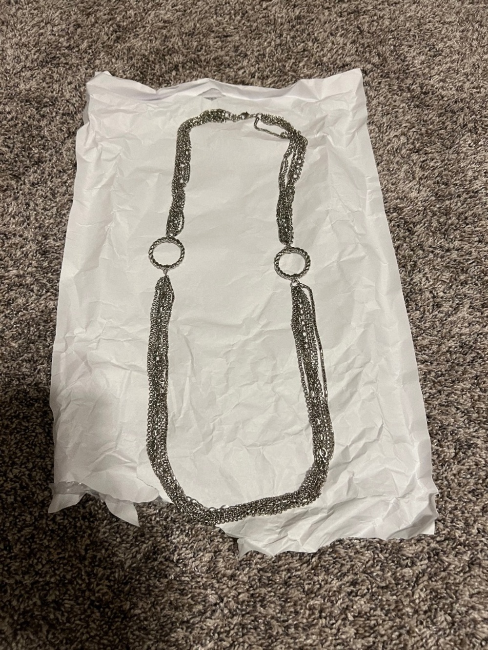 Silver fashion necklace